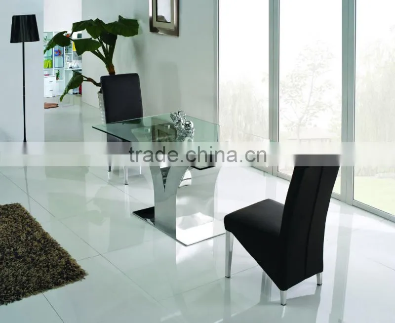 TH317 Modern Design Tempered Glass Top Table