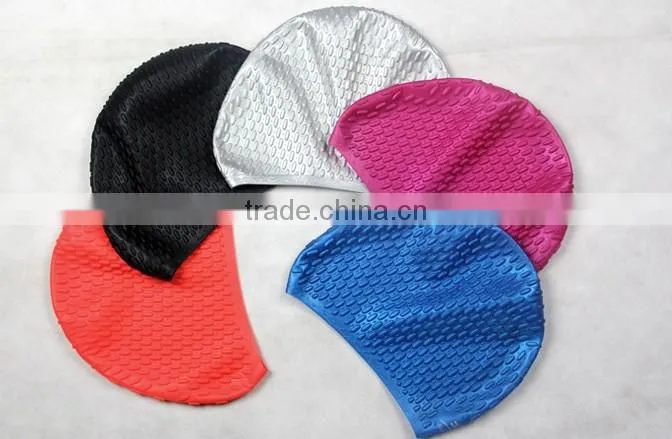 High quality and fashion design silicone ear waterproof swim caps
