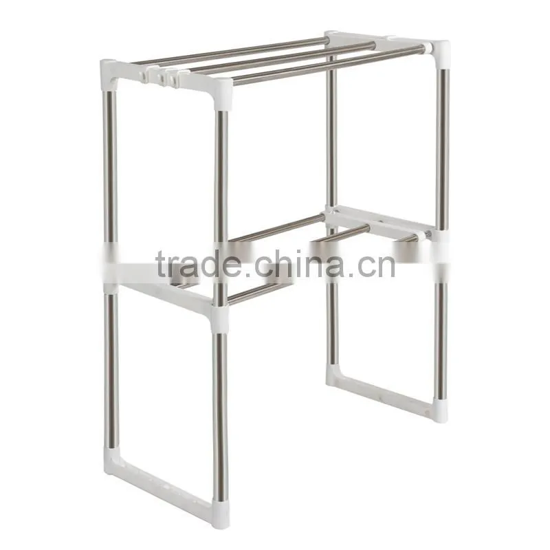 New Multifunction Stainless Steel Tool Kitchen 2 layers Microwave Oven Organizer Holder Storage Shelf Rack