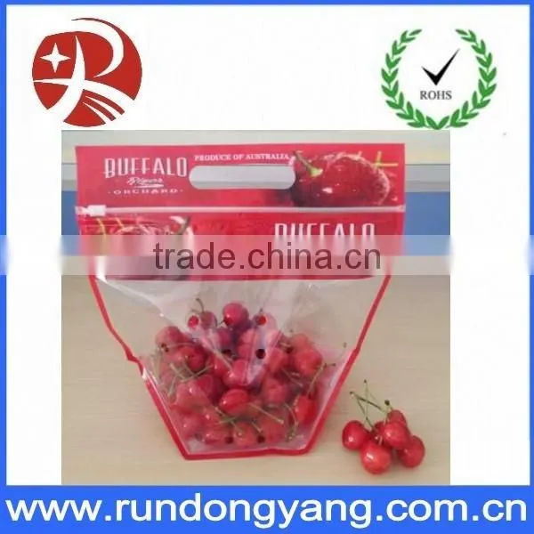 Plastic Printed Zip Lock Grapes Bag Fruit Protection Bag