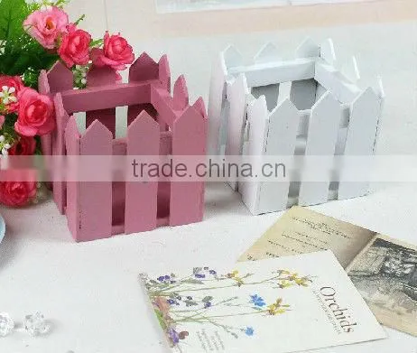 wholesale wood flower pot Wood fence box Hanging basket