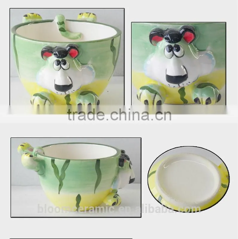 custom printing ceramic animal bowl wholesale