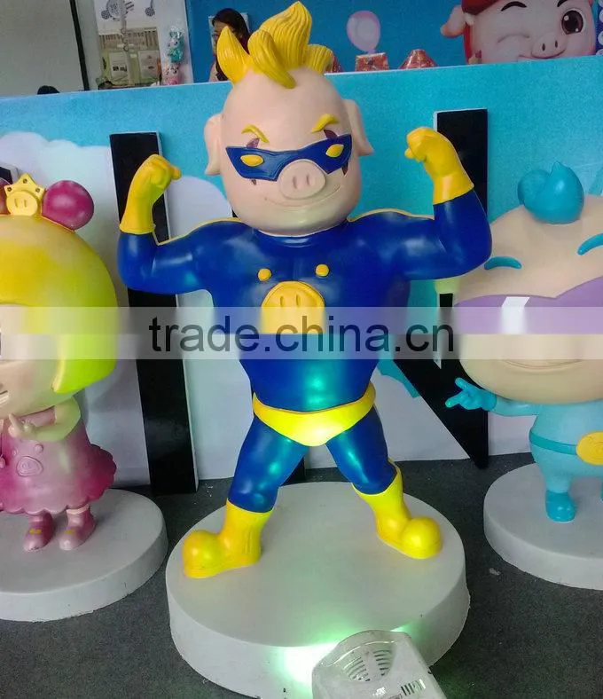 Fiber glass movie cartoon statue