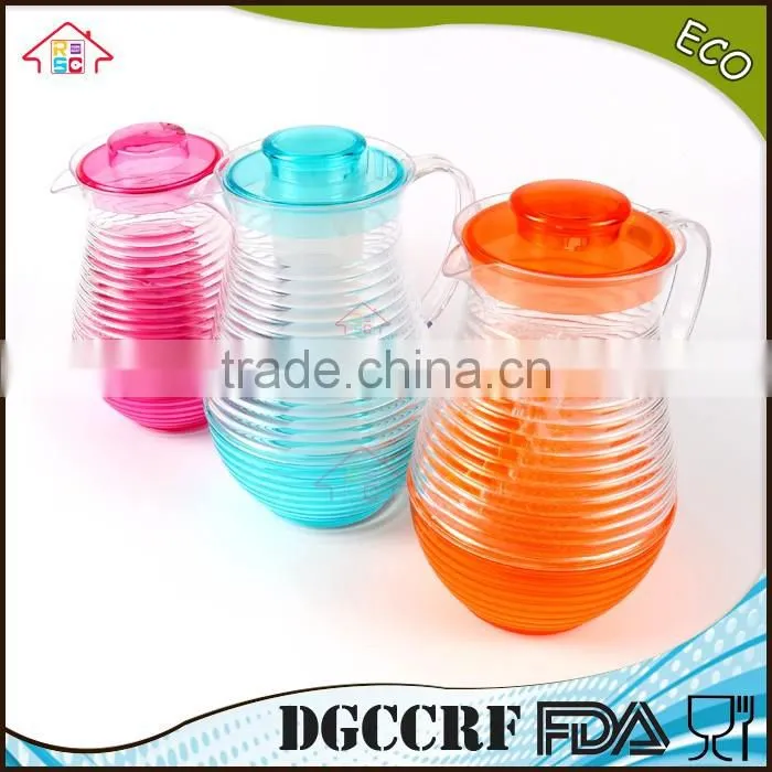 NBRSC set of 5 piece plastic ps cold water kettle spiral drinking water jug tea pot water jug with cups