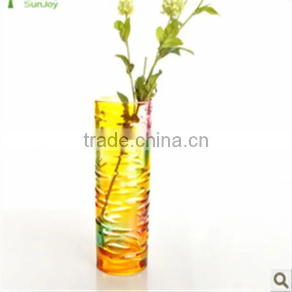 colored glass vases