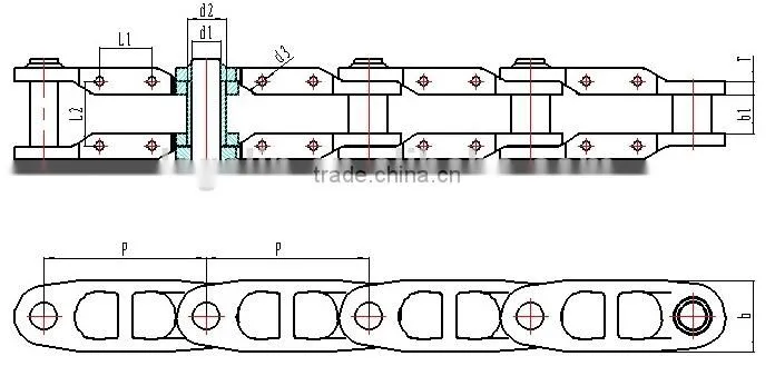 SCD industrial swaging chain / drop forged chain / dia forging chain