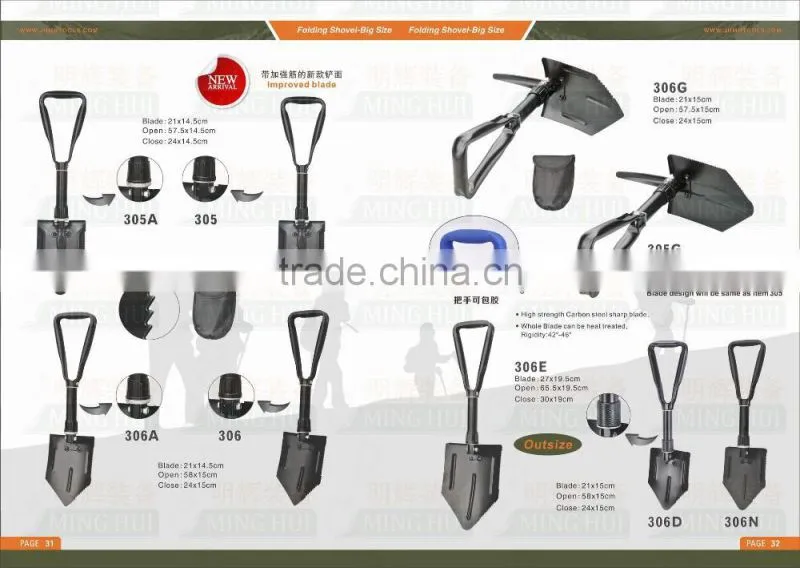 factory made best quality carbon steel garden shovel