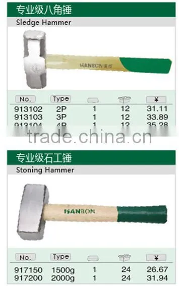 High Quanlity Stoning Hammer with Wooden Handle for Sale