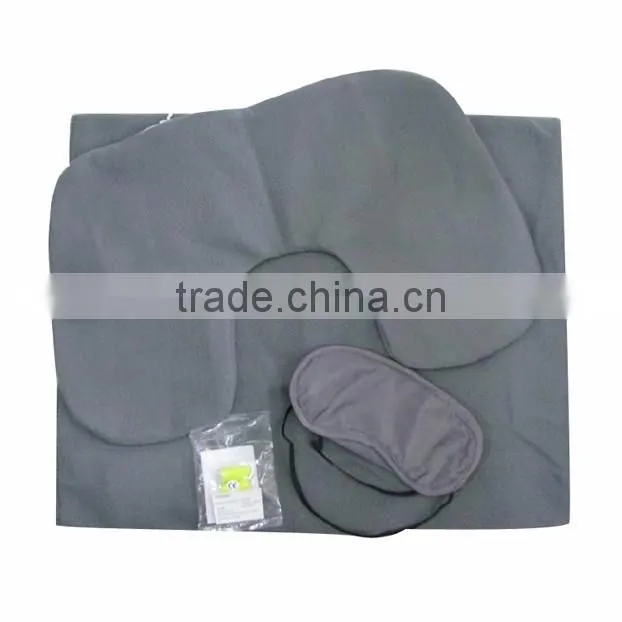 Cheap Price Convenient Quality Flocking Inflatable Cushion , Airplane Car Travel Cushion