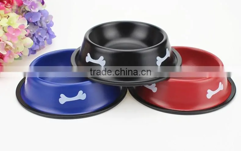 wholesale Belly Anti skid colored pet bowl/ belly dog bowl