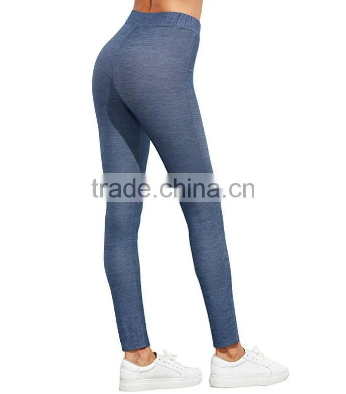 Sexy Tights Blue High Waist Yoga Workout Leggings Stretch Tights Pictures Of Women In Transparent For Girls