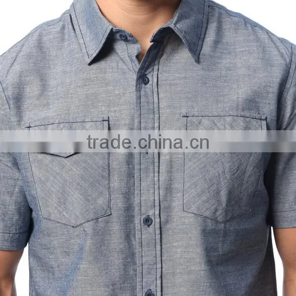 Men's Chambray Short-Sleeve Shirt
