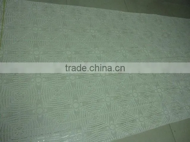 machine crochet cotton lace fabric design