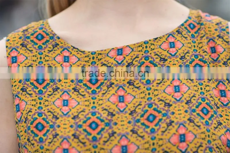 women's lovely dress for summer fashion printed dress slim fit sleeveless dress casual skirt