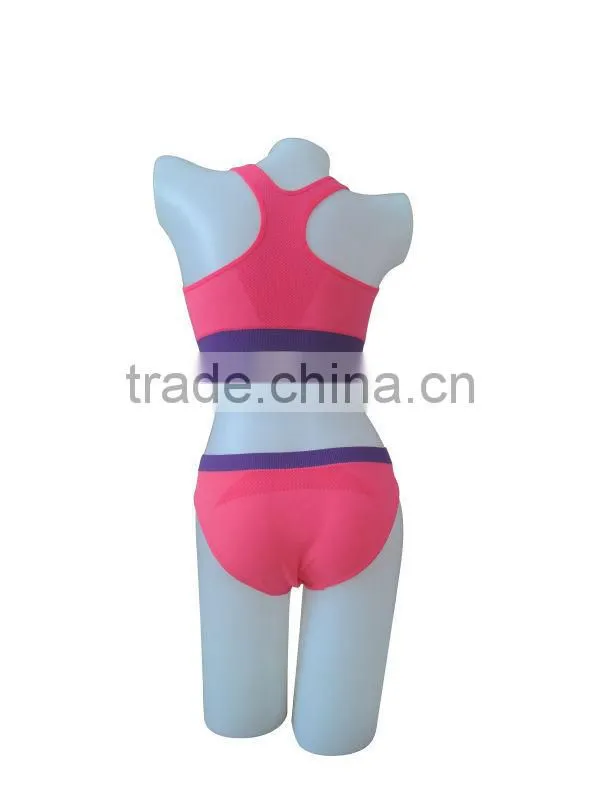nice quality new style seamless woman underwear ladies sport bra & bikini