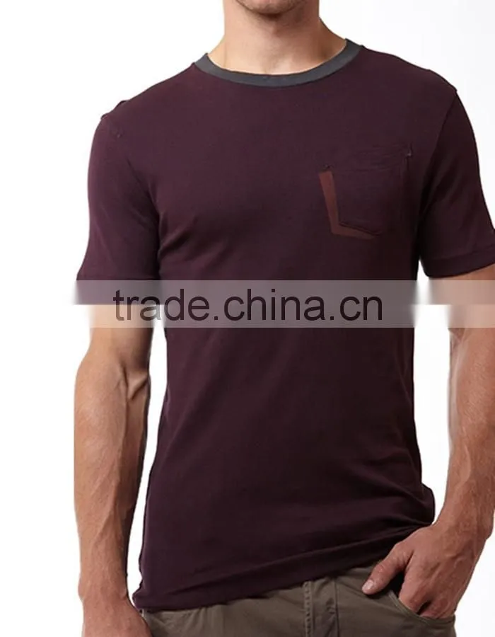 Mens cotton short sleeve slim t-shirt H201420
