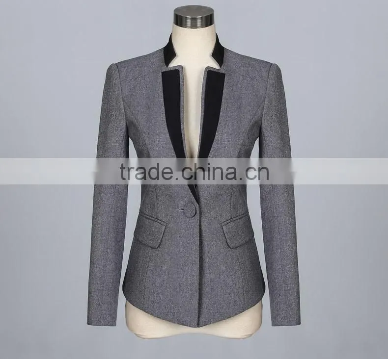 high quality hot sell long sleeve newest design stylish ladies suit hotel uniform