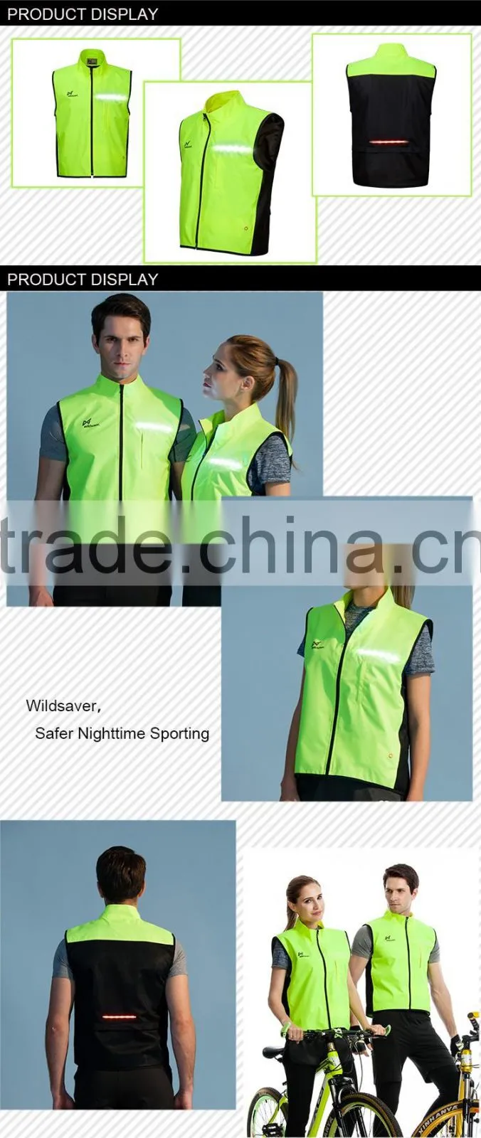 Flashing LED safety sports cycling wear new product reflective vest