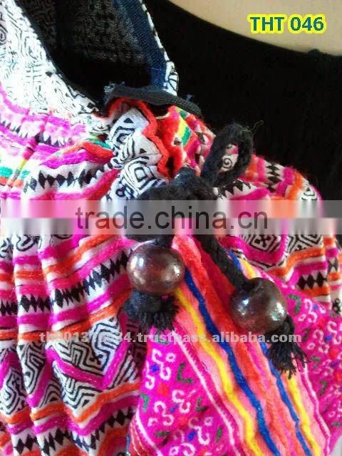 Thai Embroidered HMONG Hill Tribe Tote Hand Bag