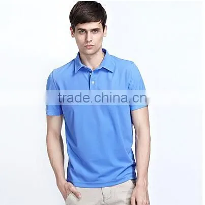 Plain solid color mandarin collar man polo shirt stock