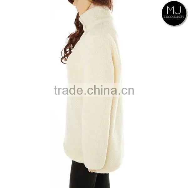 Factory Winter Cozy Women Blank Sherpa Fleece Pullover
