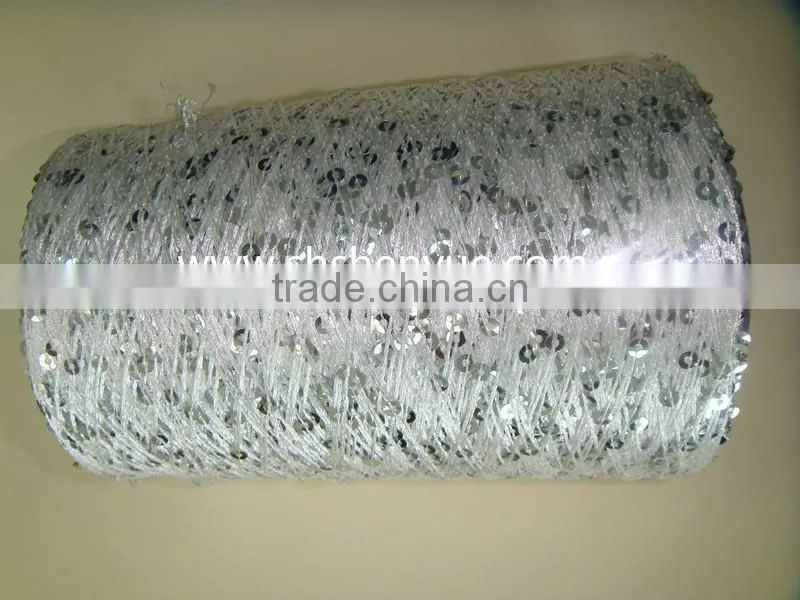 100% polyester thread with PET spangle sequin roll for garments