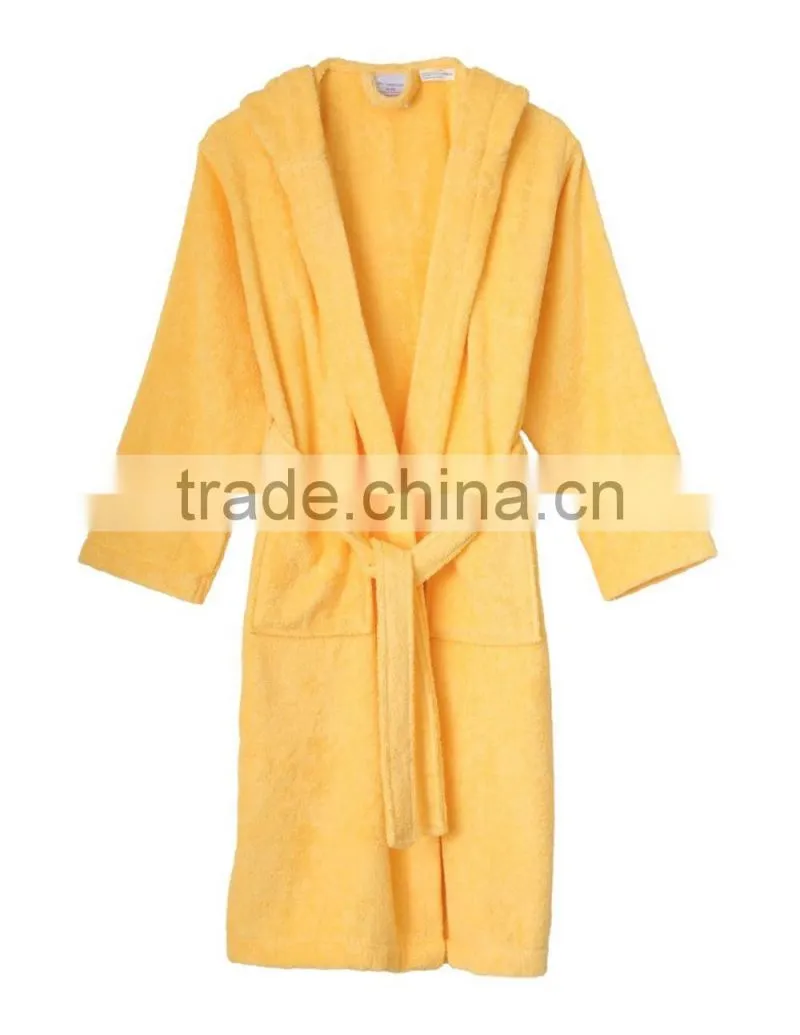 SGS Manufacturer High grade bathrobe 100% cotton hooded bathrobe