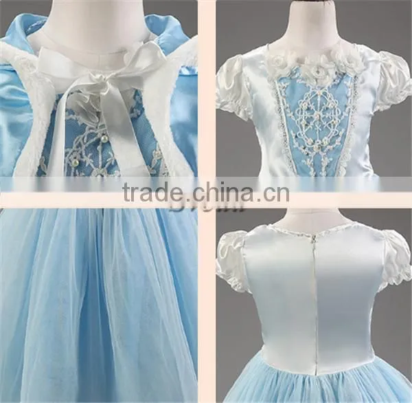 Hot selling girls's dress Christmas dress with shawl Kids girl dress wholesale with hoodies