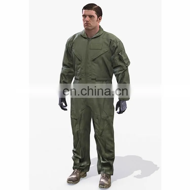 China factory OEM safety Aramid flame retardant airline pilot uniform workwear coverall for flying suit