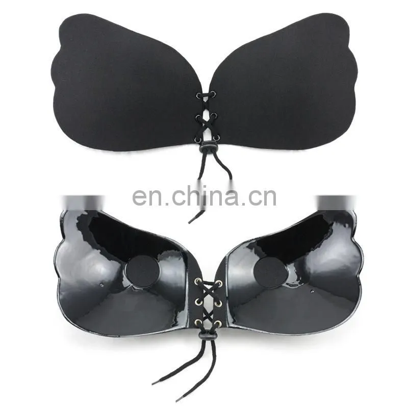 Sexy Deep V-shaped Gel Invisible Backless Bra Self Adhesive Strapless Bandage Silicone Breast Lift Push Up fly Bras