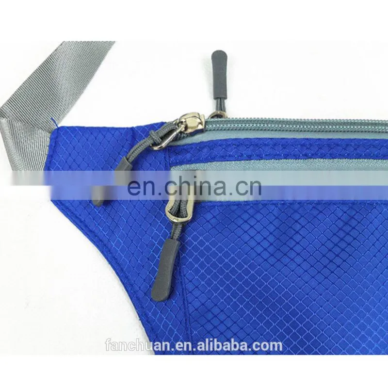Purple Color Unisex Waterproof Nylon RFID Money Pouch Belt