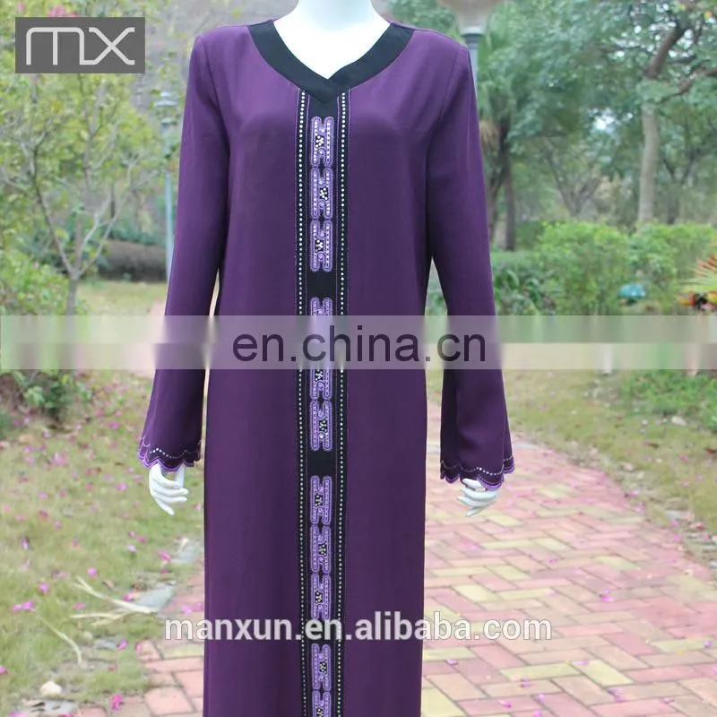 Long Maxi Dress Pakistan Fashion Border V-neck Design Stylish Maxi Dress
