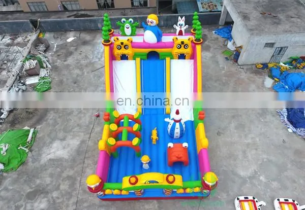 PororoThemed Amusing Kids inflatable outdoor playground rentals on sale