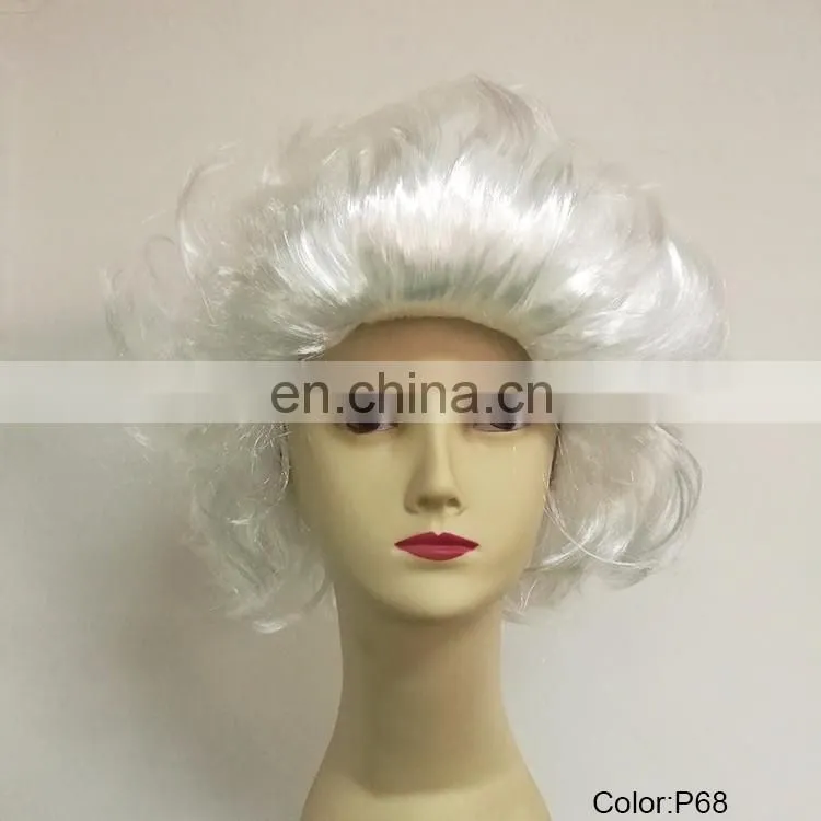 Short white DIVA style party wigs P-W206