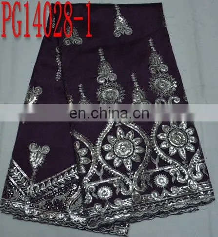 top quality fashion new design embroidery george fabric for dress(PG14028)