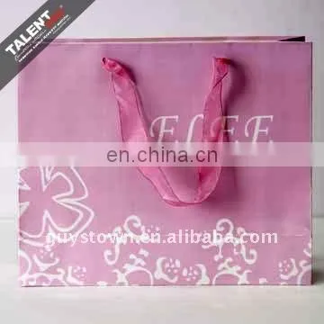 custom printed logo golden & silver paper reusable shopping bag for promotion