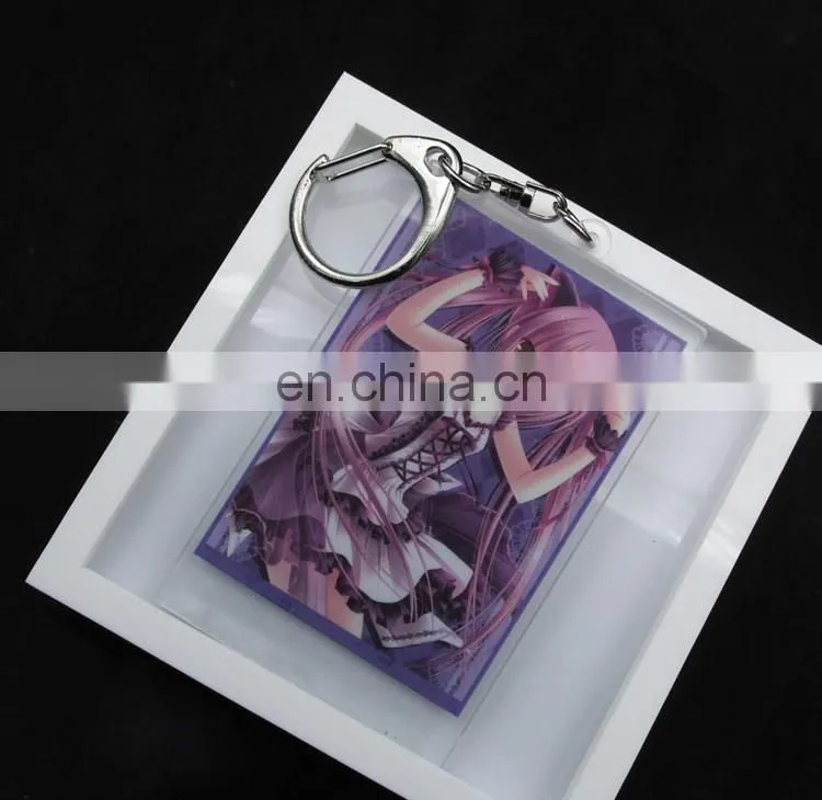 Newest crystal clear custom anime acrylic keychain