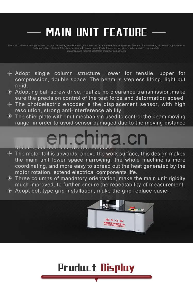 200N-5000N 5kn Universal Testing Machine Plastic Polymers Materials Tensile Testing Machine