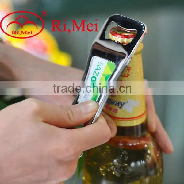 branded stailess steel beer bulled bottle opener