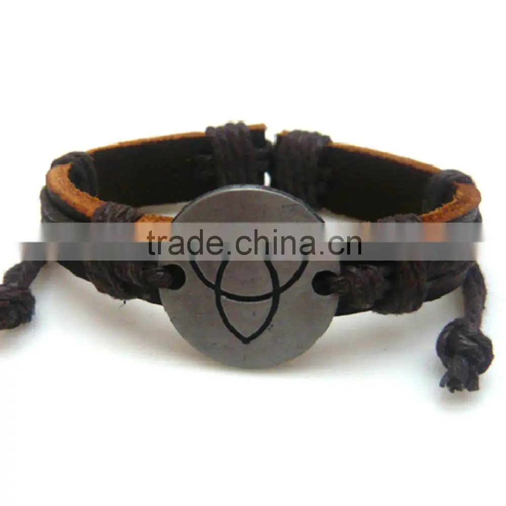 Fashion Alloy Leather Bracelet Wholesale