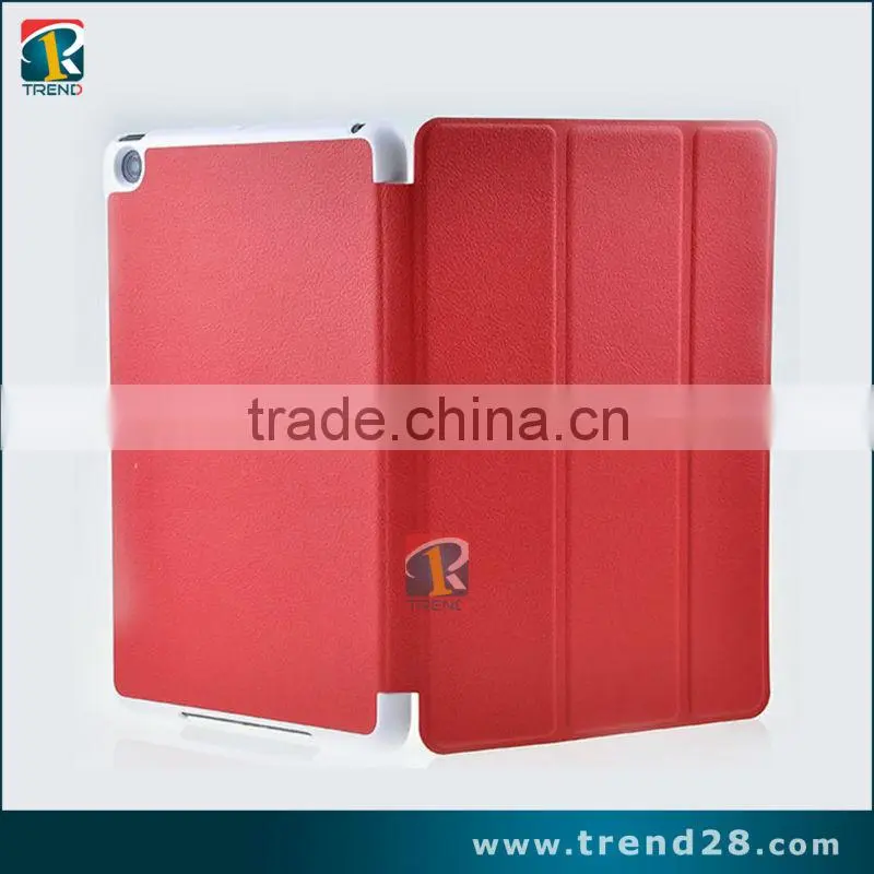 high quality stand folding leather flip case cover for ipad mini