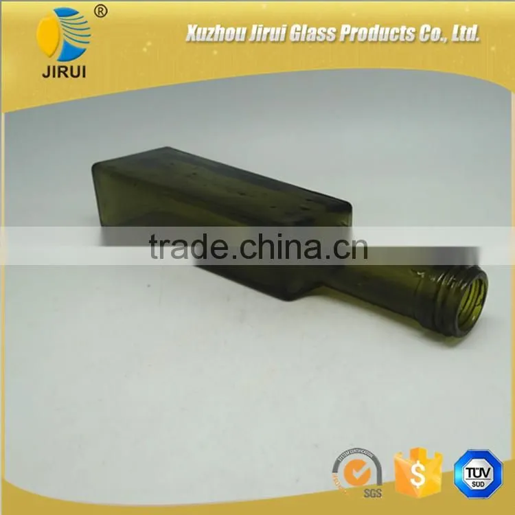 260ml square amber glass wine bottle with high quality
