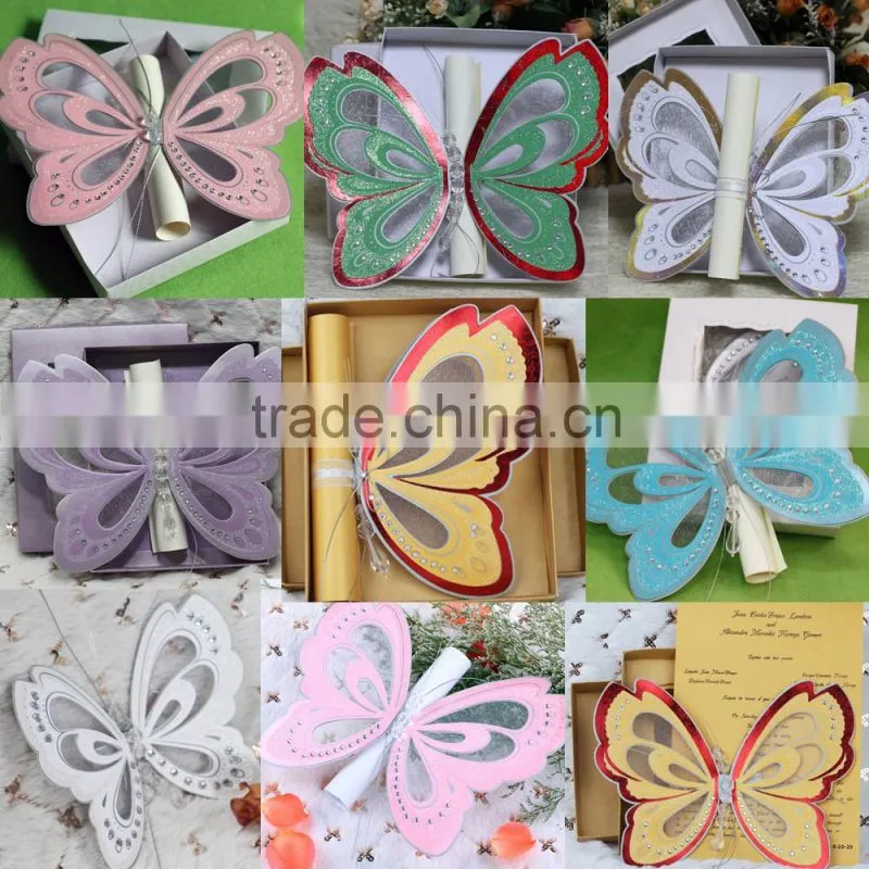 Customized Nice Particular DIY Brooch Card Elegant Wedding Invitations