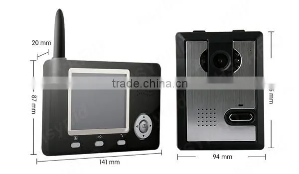Itercom System Smart Home Door Bell 3.5inch Indoor Monitor COMS Outdoor Camera Wireless Video Door Phone Kit