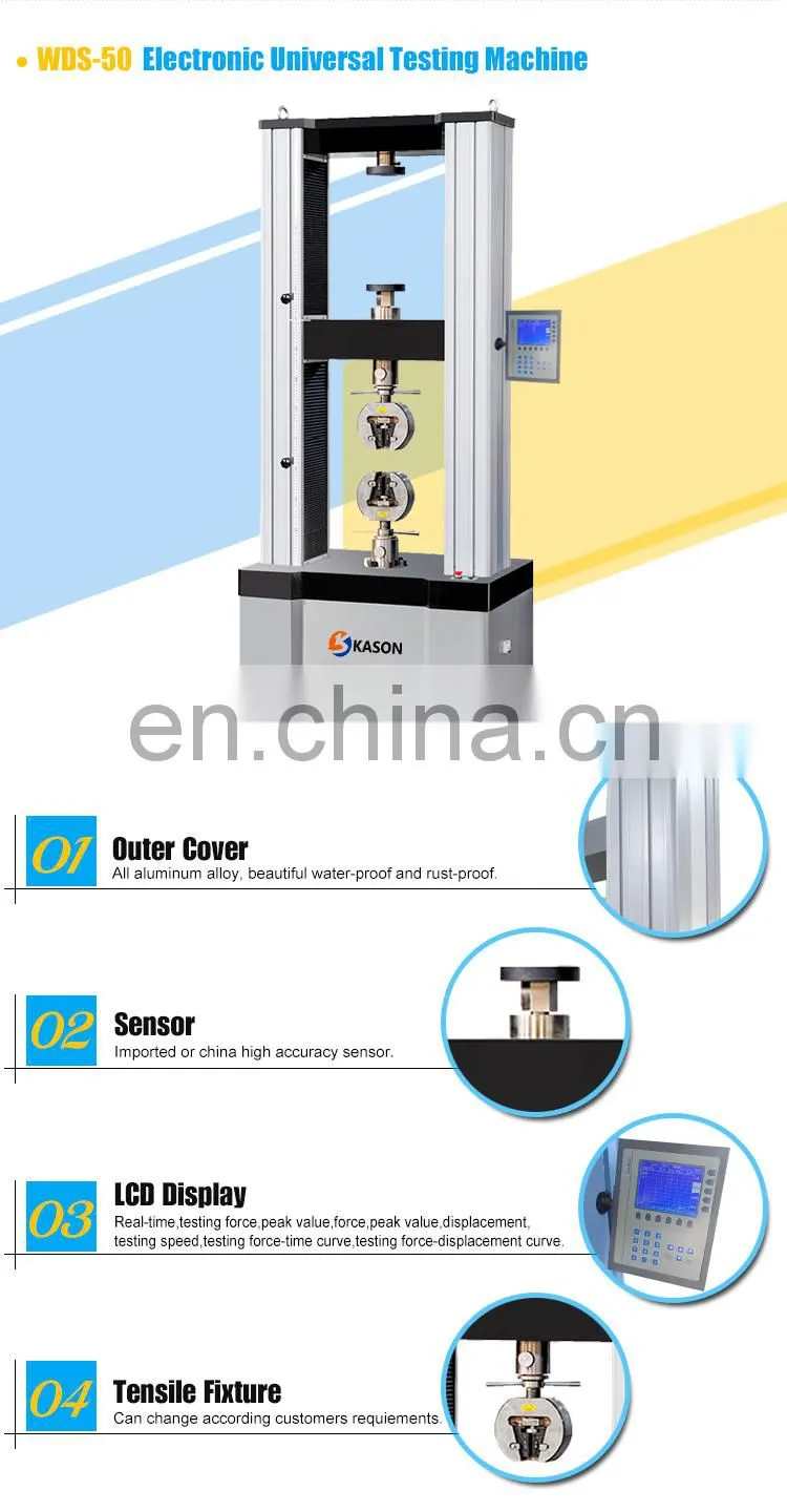 50KN UTM Universal Tensile Tester, Electronic Universal Test Machine WDS-50