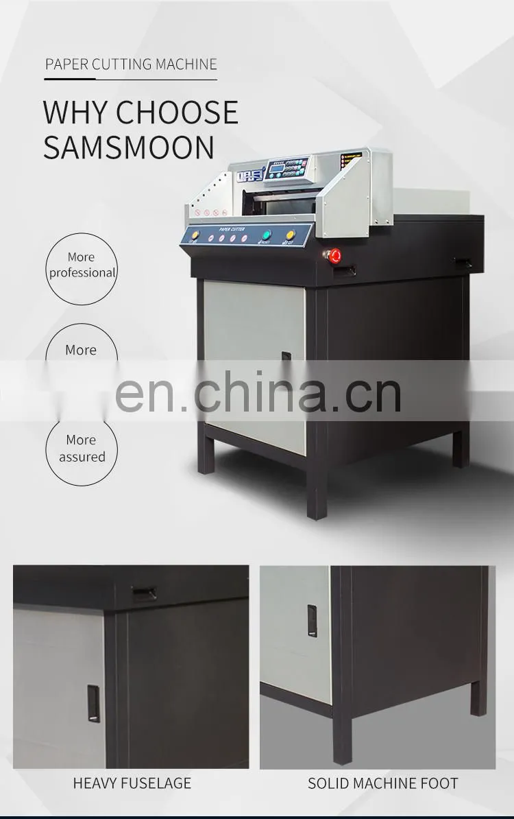 SPC-455E Cheap Price Dual Motor Electric Paper Guillotine Cutter Machine With LCD Display