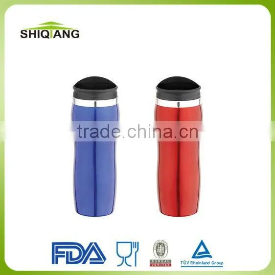 420ml hot sell double wall wave shape insulated stainless steel thermal mug