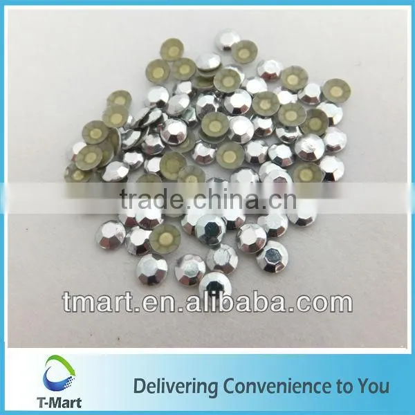 Silver Hot Fix metal stud for garment accessory