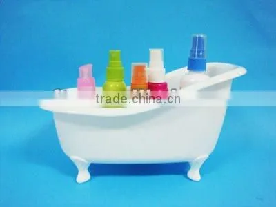 Plastic mini bathtub shape container golden/silver/red mini bathtub container