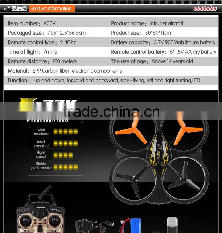 2014 new Product Large 61CM 4.5CH 2.4G 4-Axis Ufo Aircraft RC Quadcopter With Camera